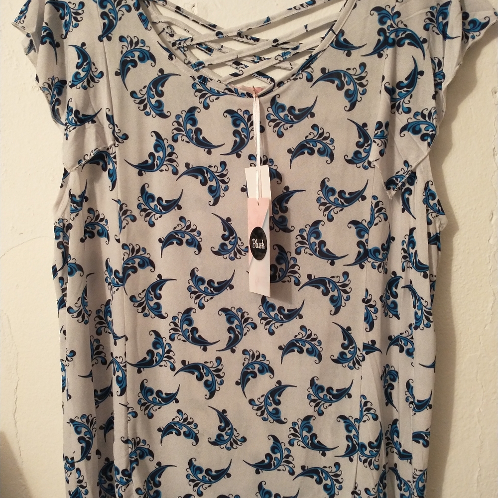 Blush blouse with a settle design